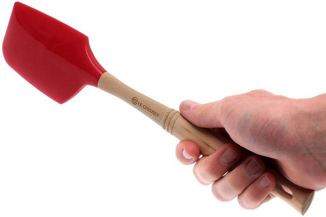 spatula, silicone & wood handle oyster