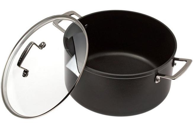 Image for Le Creuset Les Forgées aluminum cooking pot with lid, 28 cm