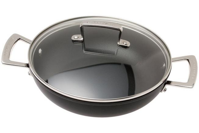 Image for Le Creuset Les Forgées Provençale aluminium sauté pan with lid, 24 cm