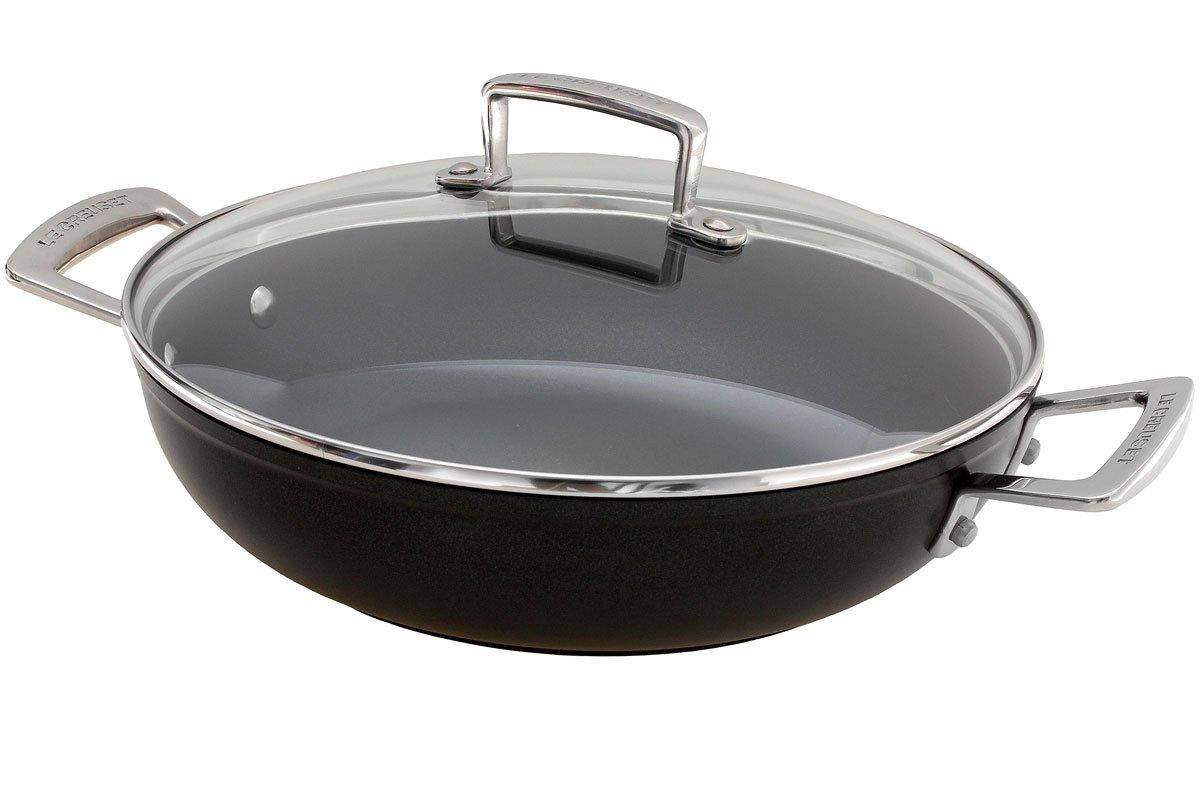 Le Creuset Les Forgées aluminum sauté pan with lid, 26cm 