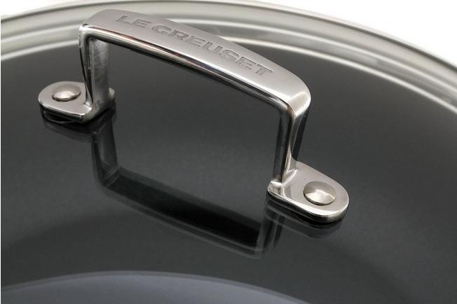 Image for Le Creuset Les Forgées aluminum sauté pan with lid, 26cm