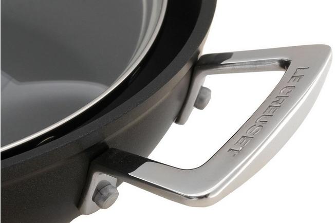 Image for Le Creuset Les Forgées aluminum sauté pan with lid, 26cm