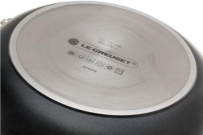 Image for Le Creuset Les Forgées aluminum sauté pan with lid, 26cm
