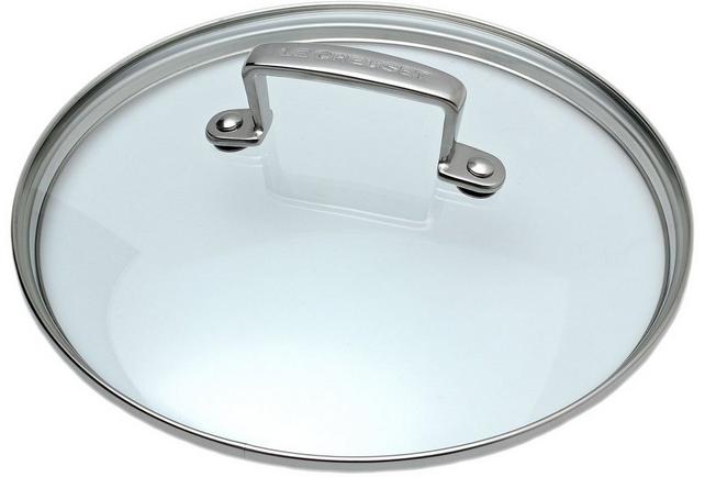 Image for Le Creuset Les Forgées aluminum with a glass lid, 22cm