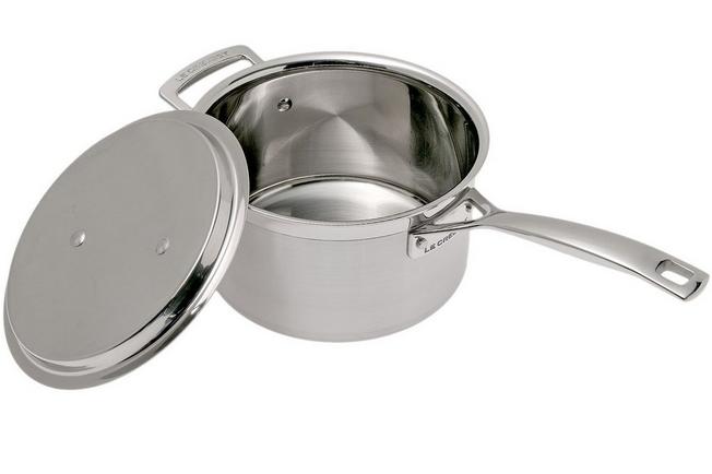 Le Creuset Stainless Steel Saucier Pan with Lid & Reviews