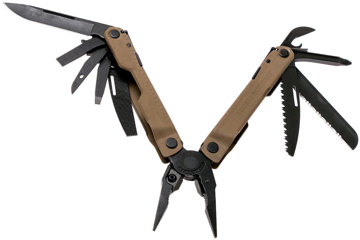Leatherman Rebar Coyote multitool, nylon foedraal Voordelig kopen bij knivesandtools.be