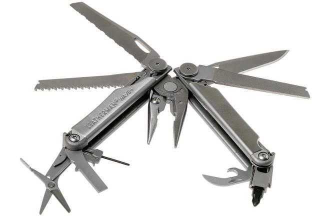 LEATHERMAN, Bond Multiherramienta, herramienta EDC de acero inoxidable con  hoja 420HC y funda de nailon