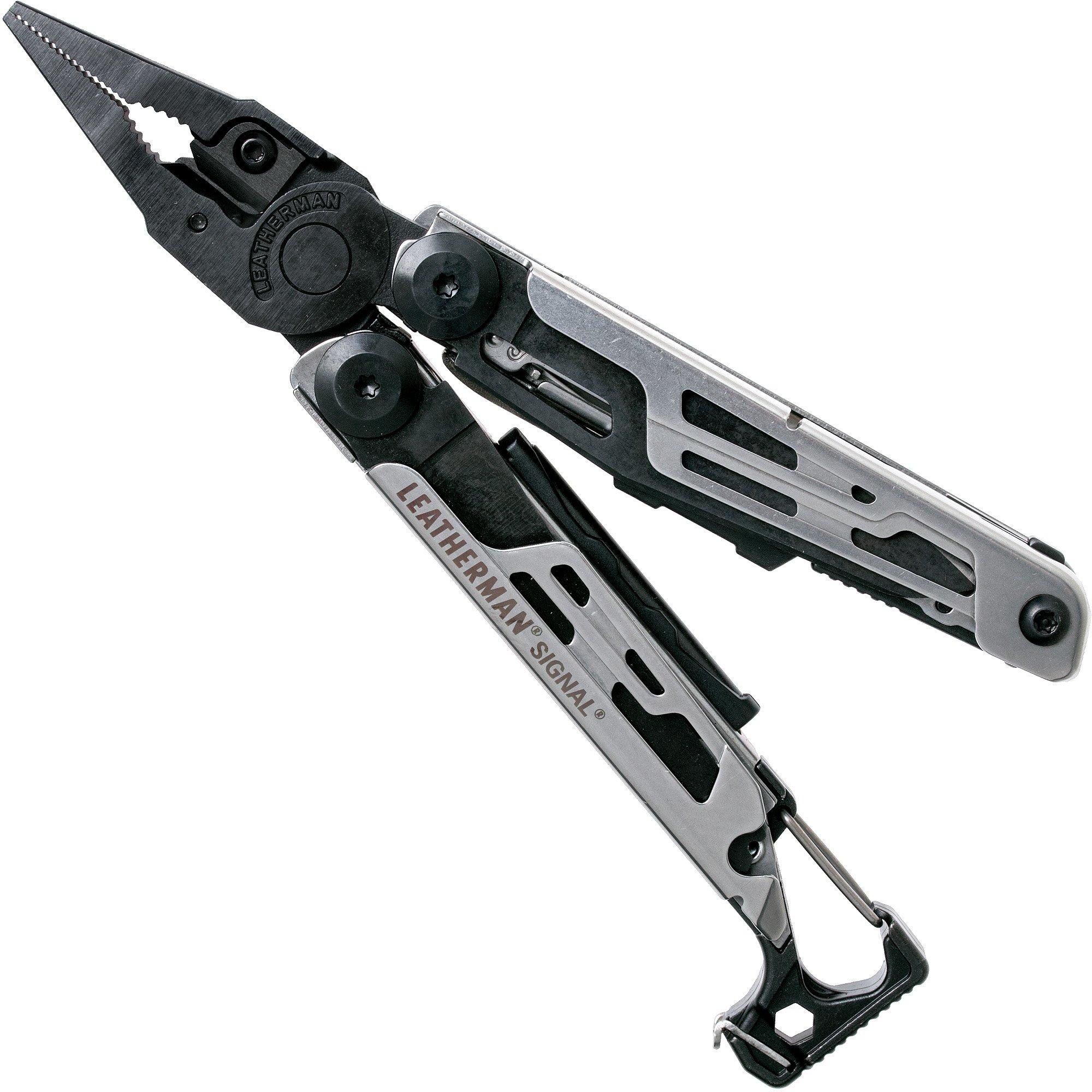 Leatherman Signal Black & Silver survival multitool, nylon sheath