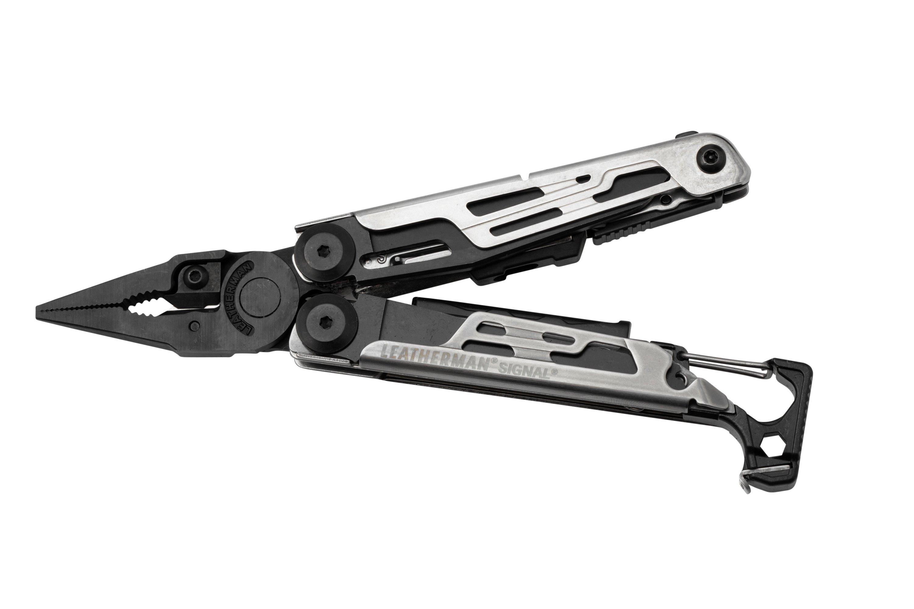 Leatherman Signal Black & Silver survival multitool, nylon sheath