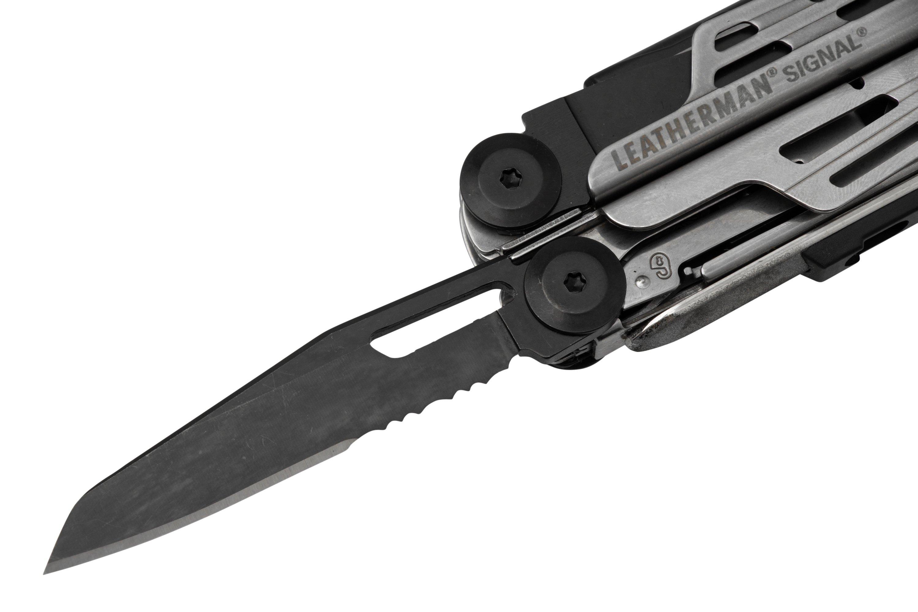 Leatherman Signal Black & Silver survival multitool, nylon sheath