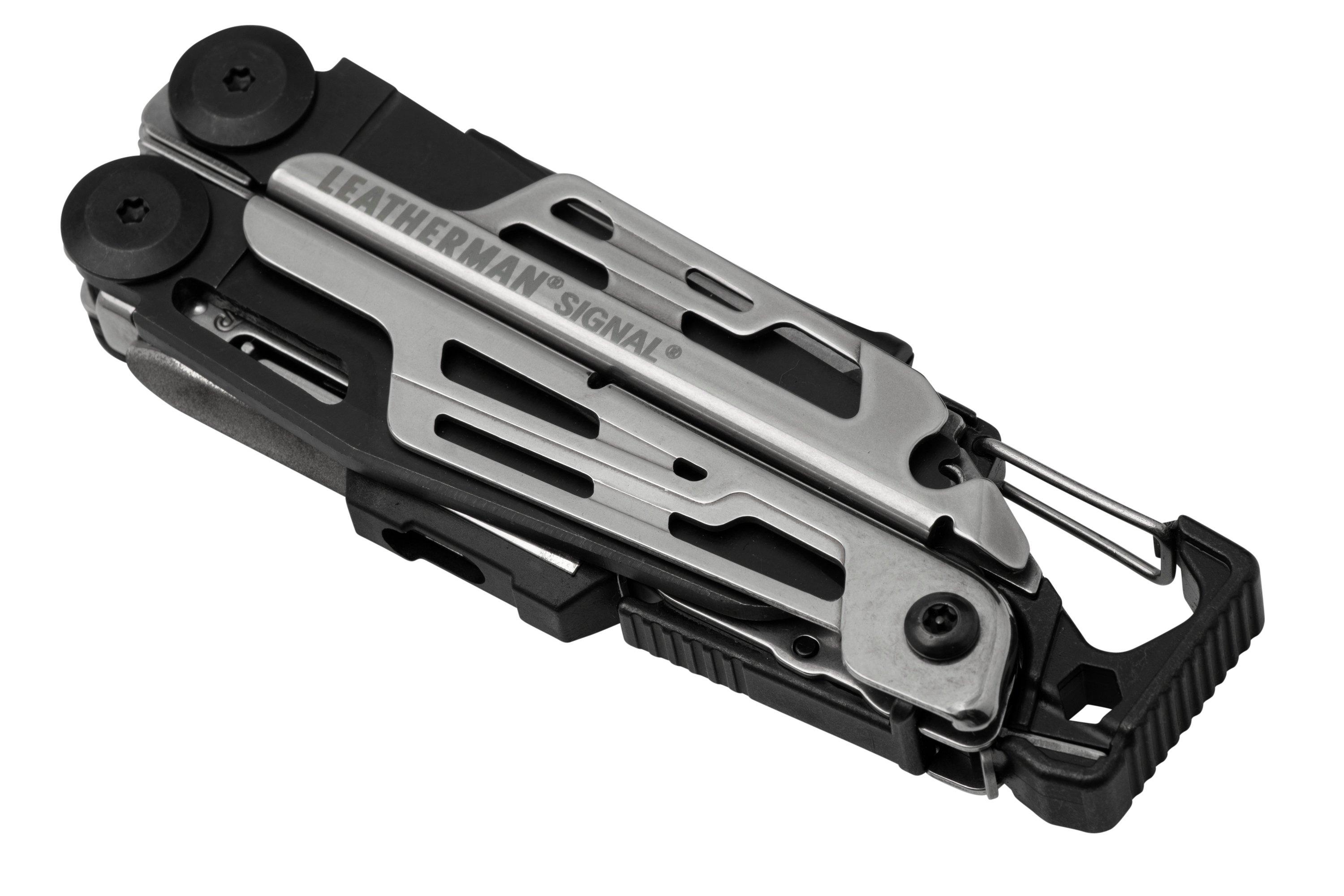 Leatherman Signal Black & Silver survival multitool, nylon sheath