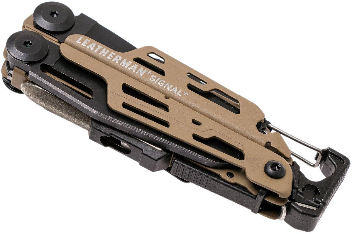 Leatherman Signal Coyote survival multitool, nylon pouch ...