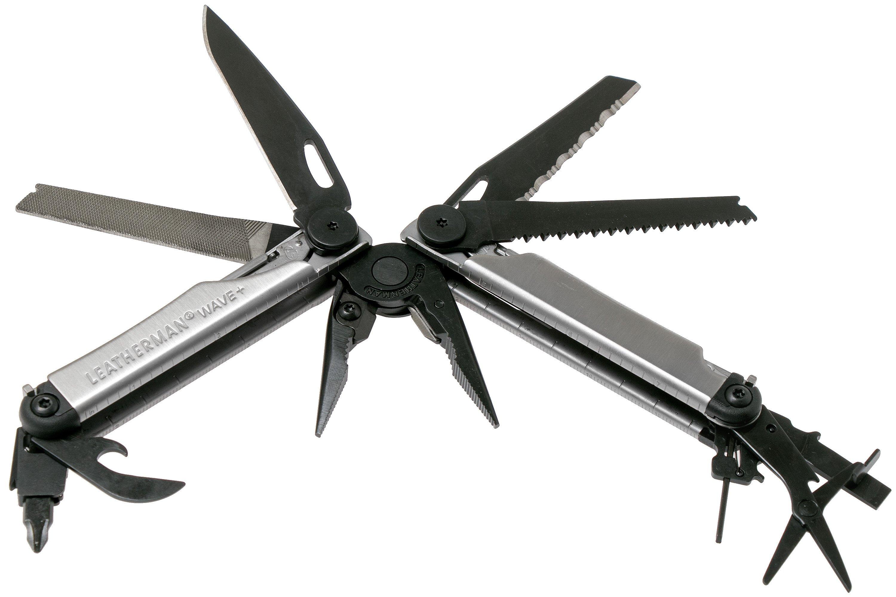Leatherman Wave Plus Black & Silver multitool, nylon sheath 832622