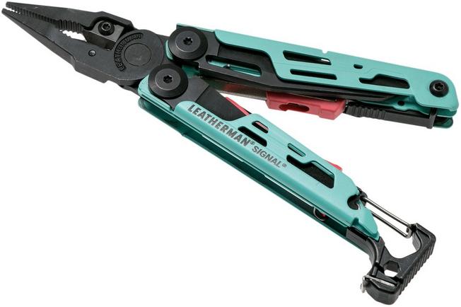 Leatherman SIGNAL Multi-Tool With Sheath, 19 Tools - Blue (832739) for sale  online