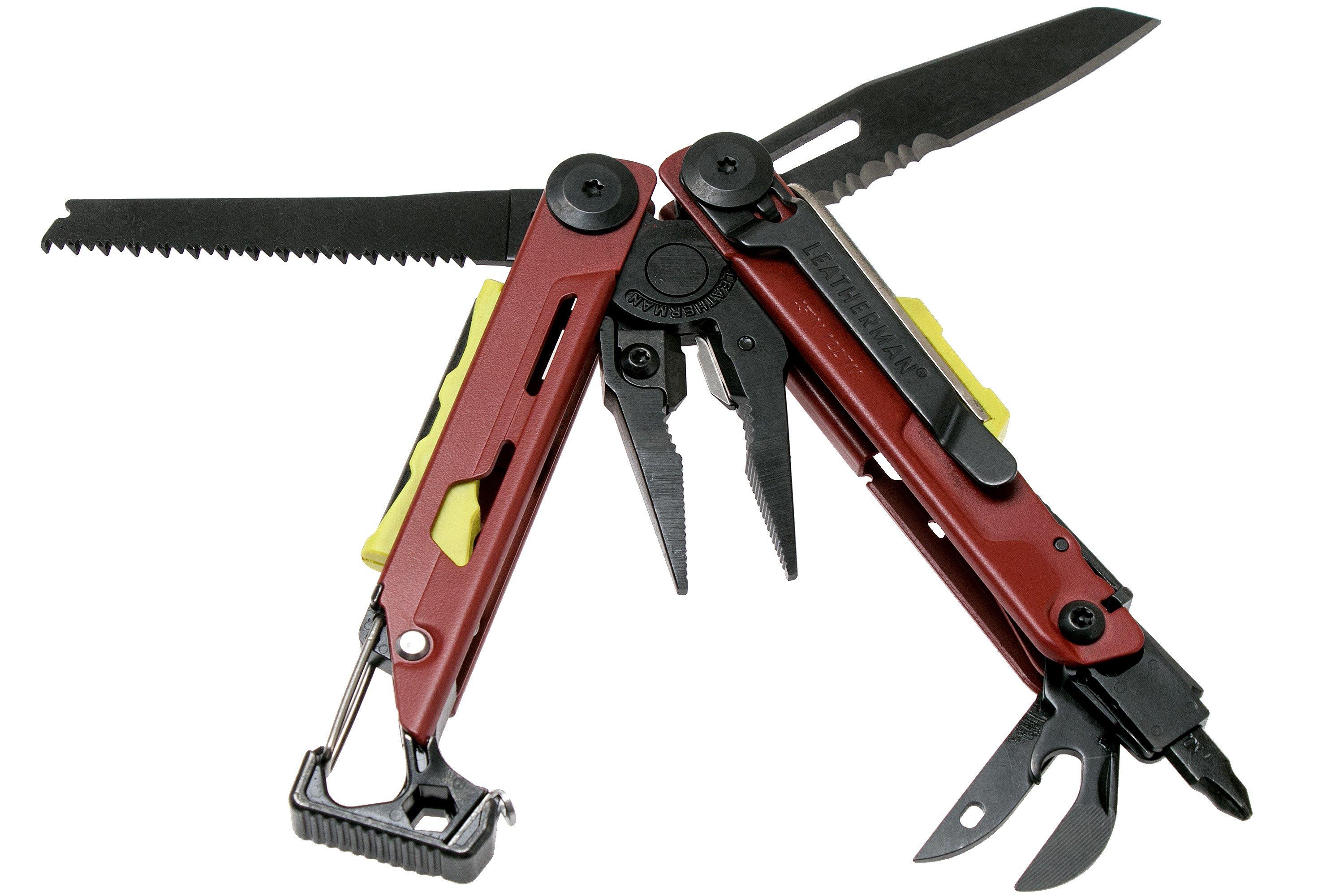 Leatherman Signal Crimson Red survival multitool 832745, nylon sheath