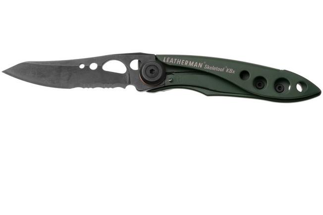 Afbeelding voor Leatherman Skeletool Knife KBx 833608 OD-Green, deels gekarteld zakmes