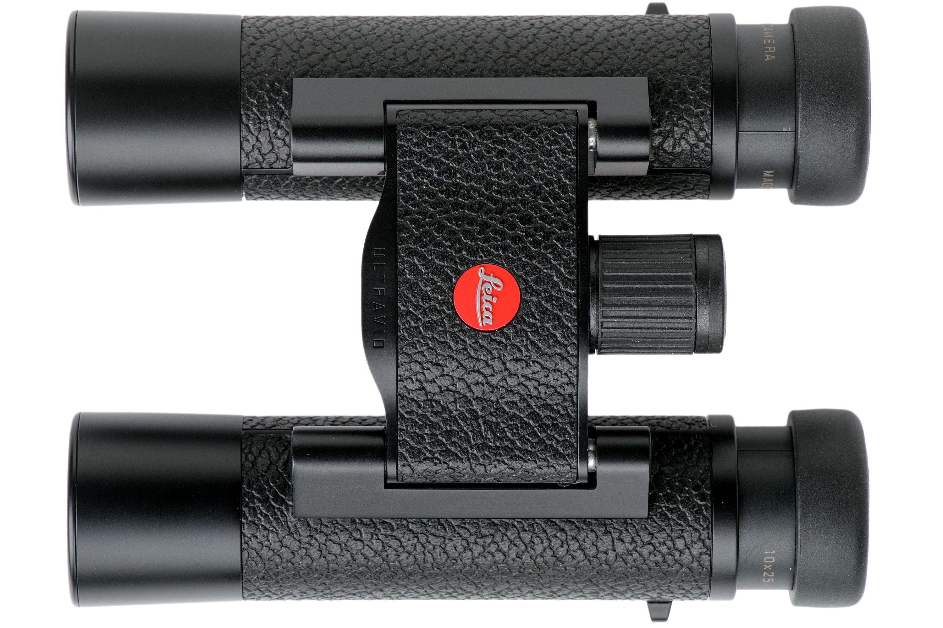 Leica ULTRAVID 10x25 binoculars, black, leather cover