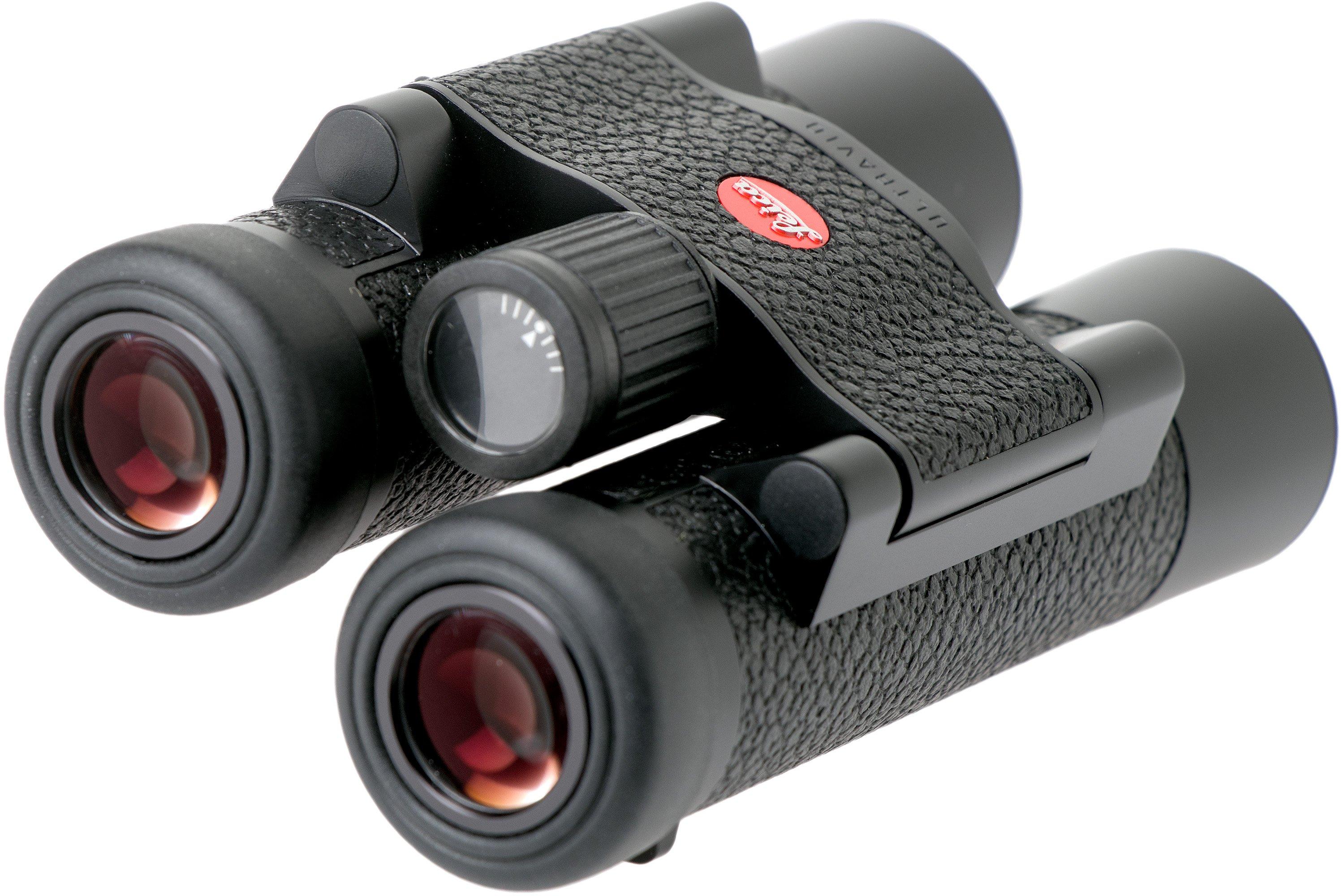 Leica ULTRAVID 10x25 binoculars, black, leather cover