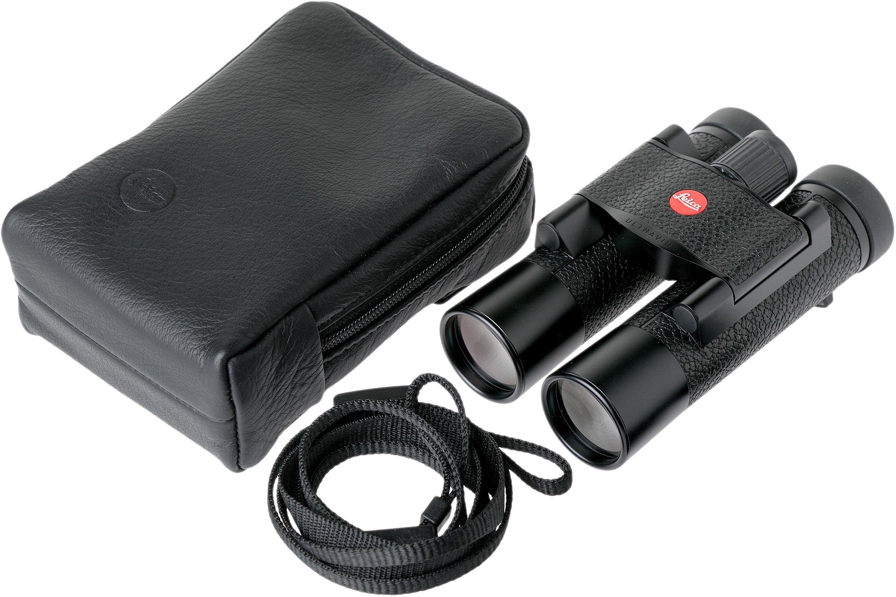 Leica ULTRAVID 10x25 binoculars, black, leather cover