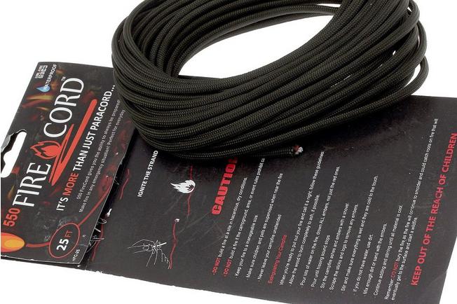 Live Fire Firecord 550 Paracord 25ft, OD-Green