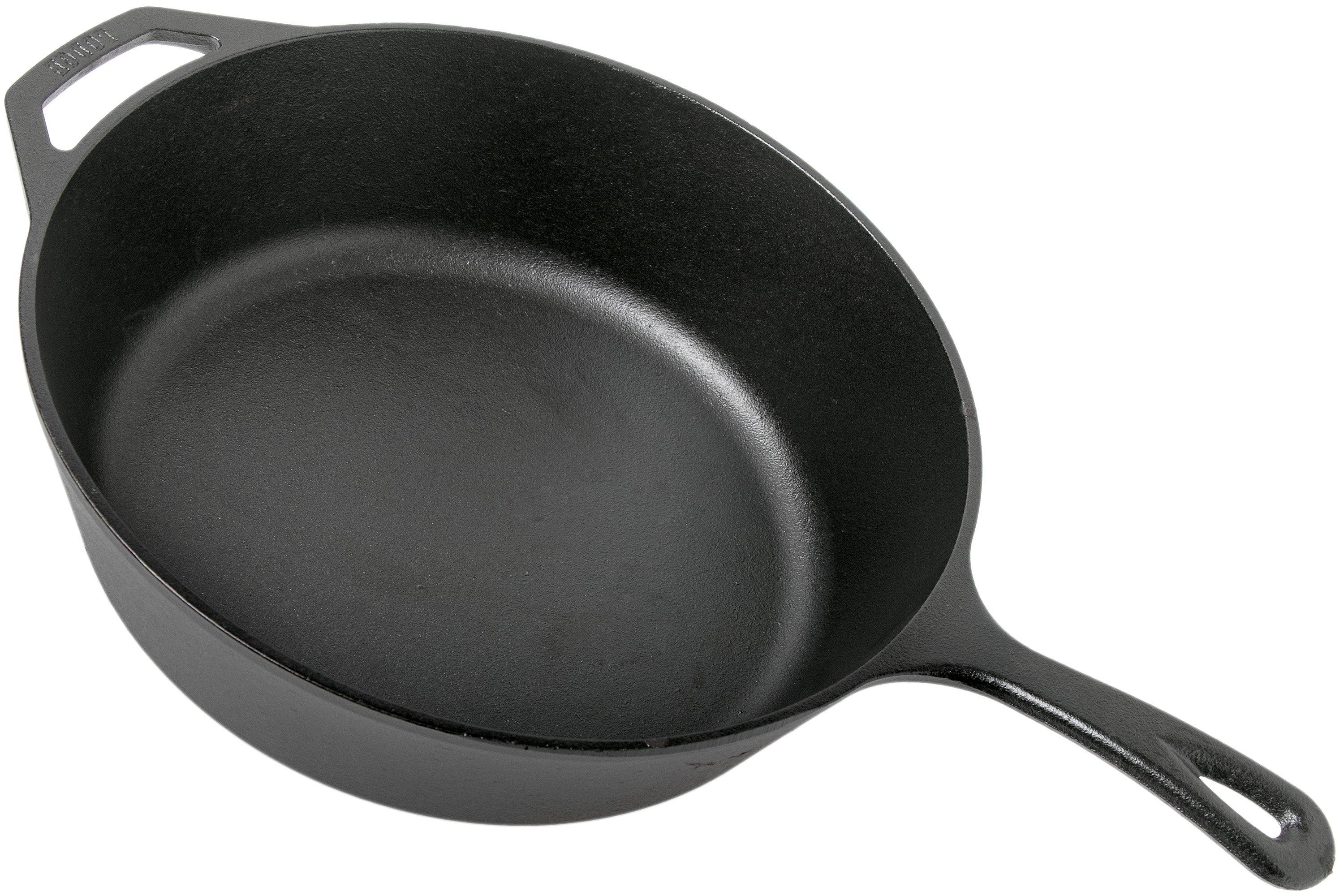 Lodge L10DSK3 12 Pre-Seasoned Cast Iron Deep Skillet