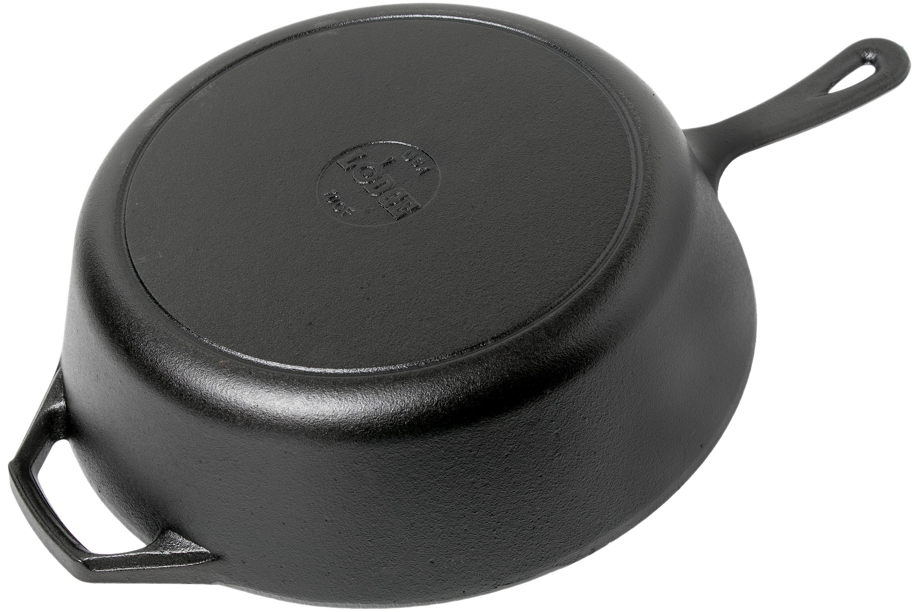 Lodge Cast Iron Deep Skillet deep frying pan L10DSK3, contents approx. 4.7  L