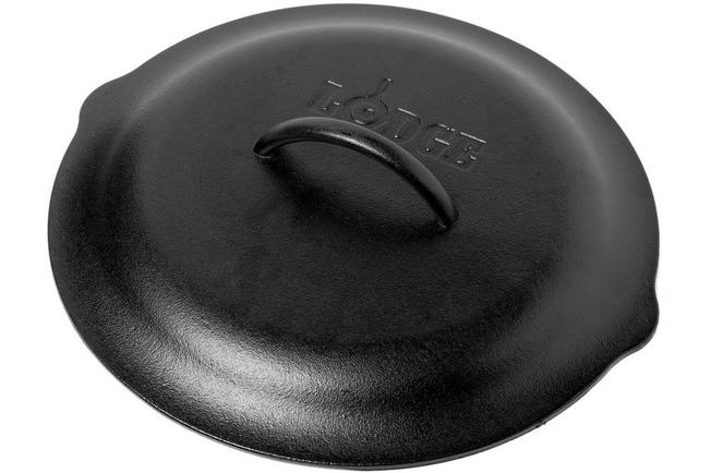 Lodge Cast Iron Deep Skillet, 12 inch & L10SC3 Cast Iron Lid, 12-inch