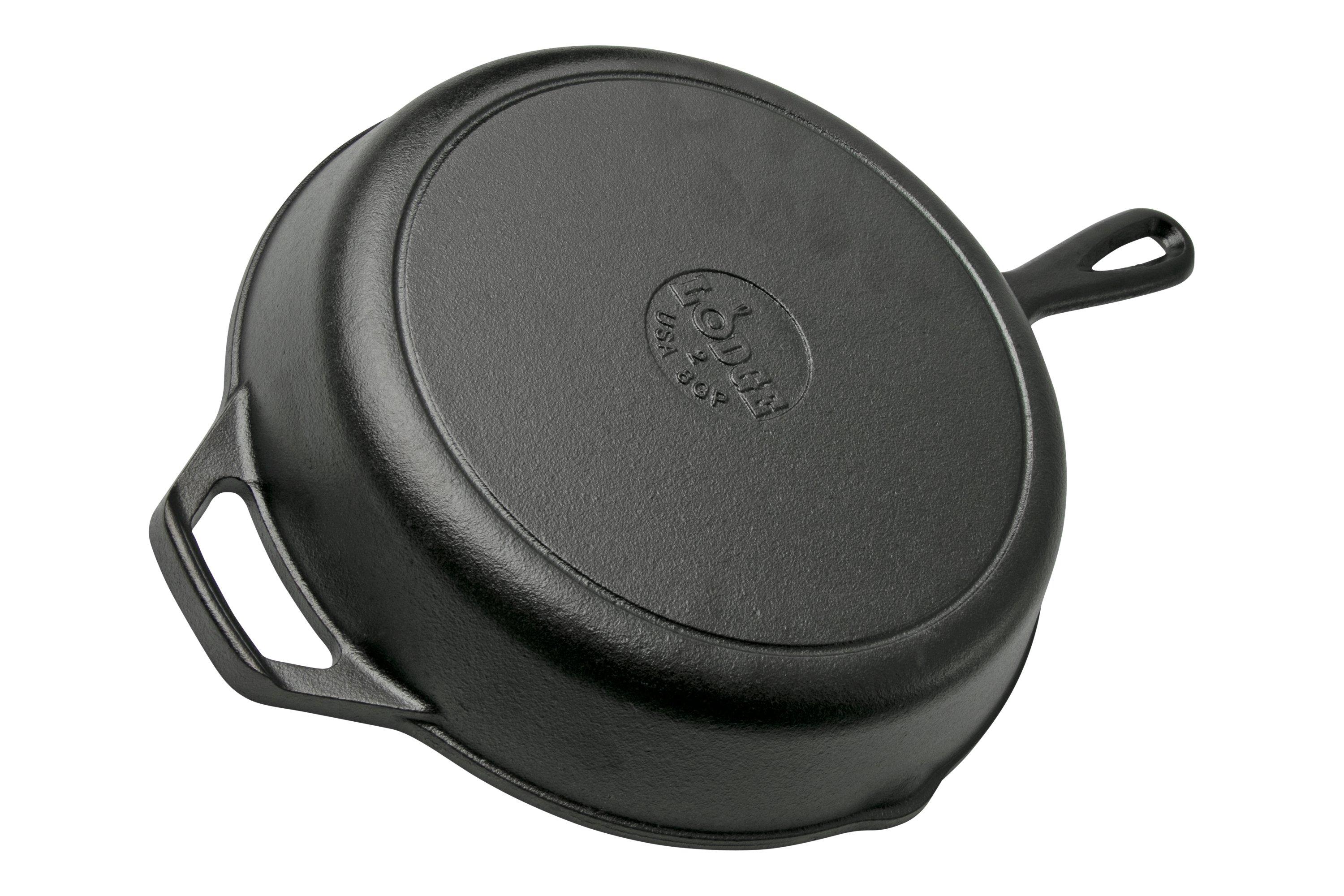 Lodge Cast Iron Deep Skillet deep frying pan L10DSK3, contents approx. 4.7 L