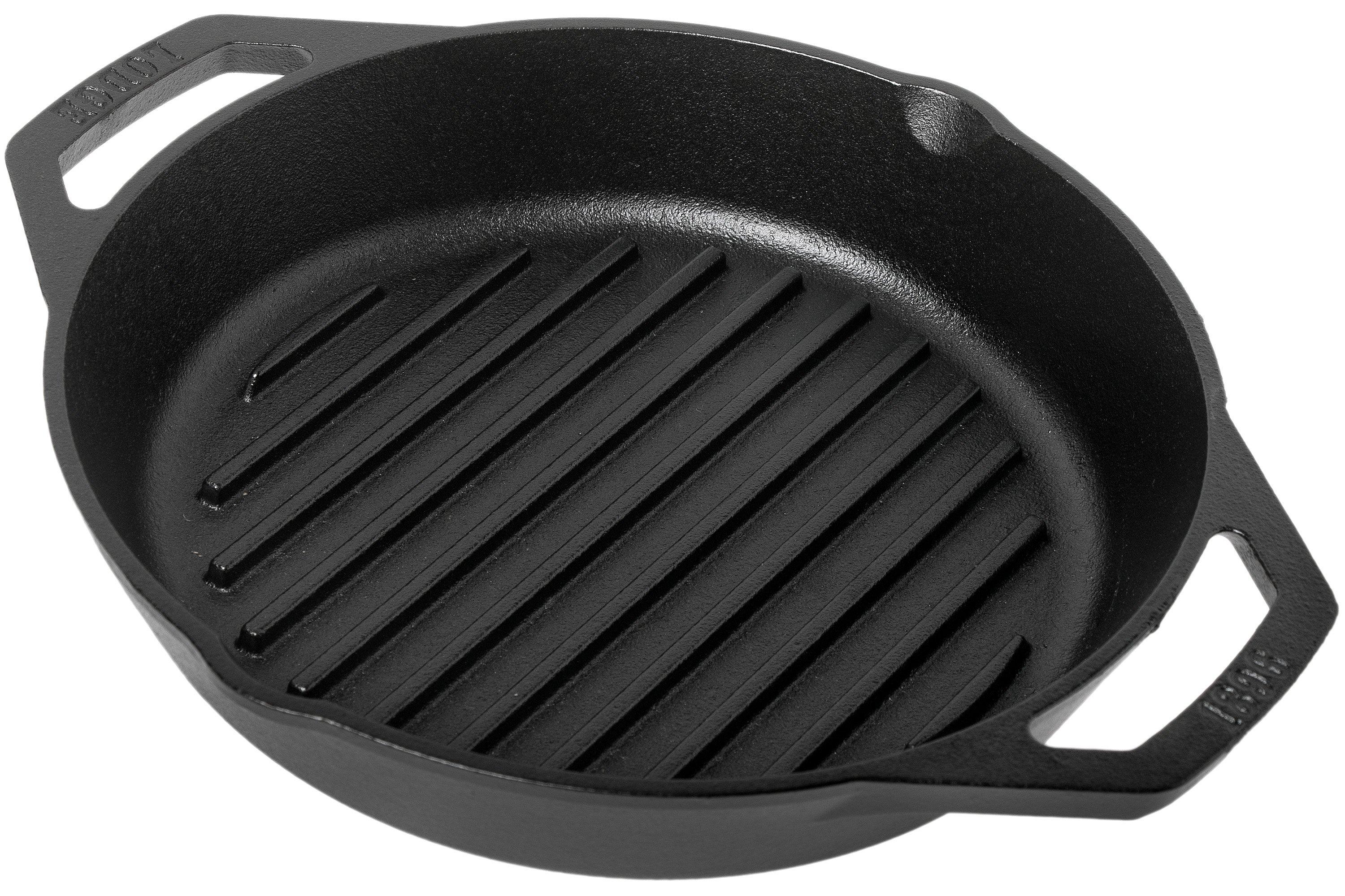 Lodge frying pan/grill pan with two handles L8GPL, diameter approx. 26 cm