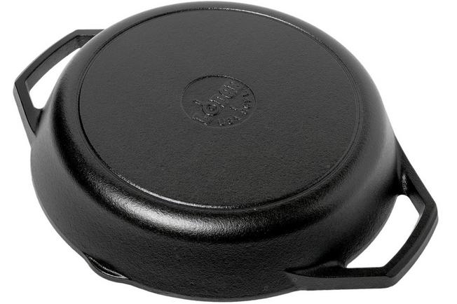 Lodge frying pan grill pan with two handles L8GPL diameter approx. 26 cm Advantageously shopping at Knivesandtools