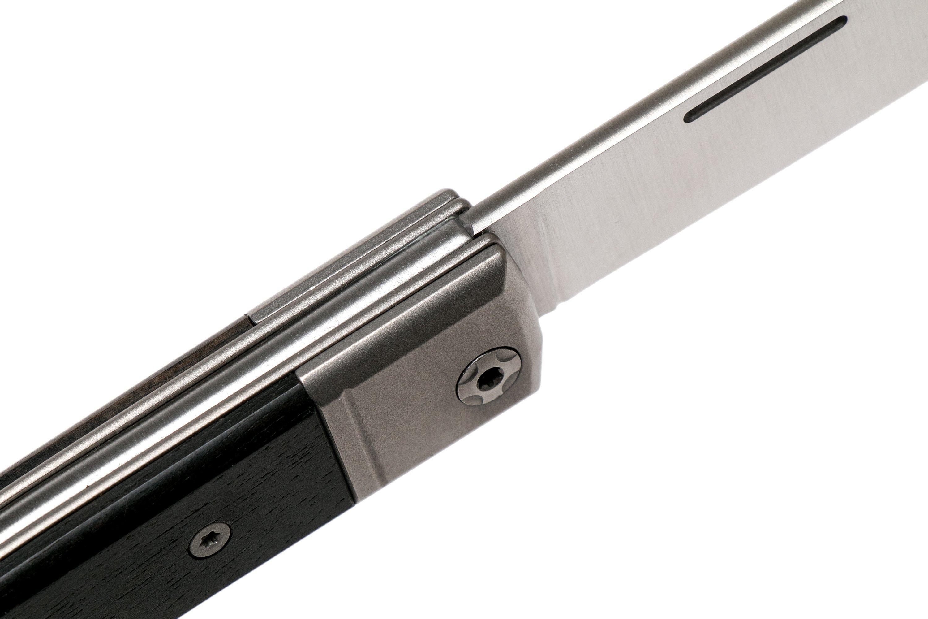 LionSteel BestMAN Taschenmesser BM2 EB - Ebenholz-Griffe, Faltbar, Robustes Alltagswerkzeug