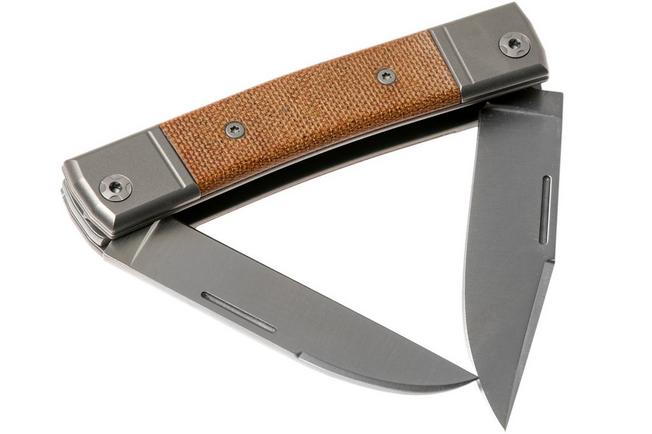 LionSteel BestMan BM13 CVN Natural Canvas Micarta slipjoint pocket