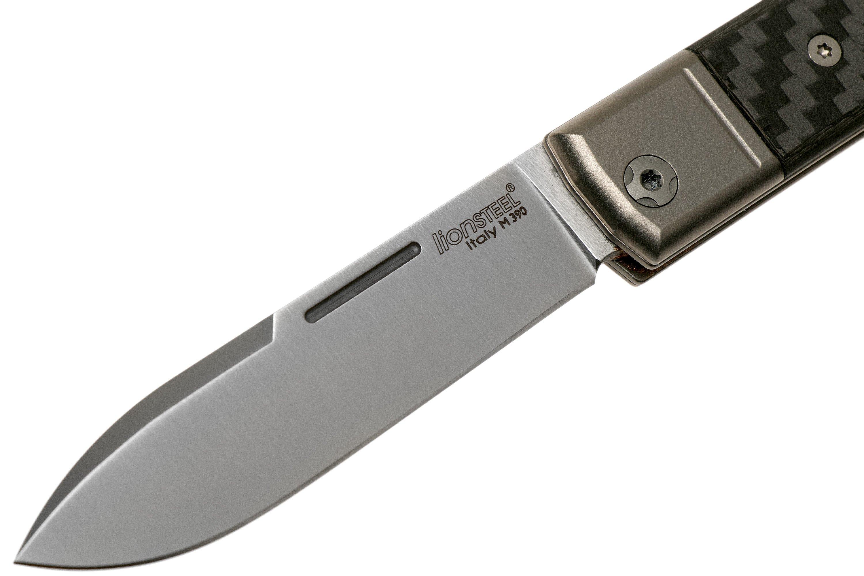 LionSteel BestMAN Taschenmesser BM2 EB - Ebenholz-Griffe, Faltbar, Robustes Alltagswerkzeug