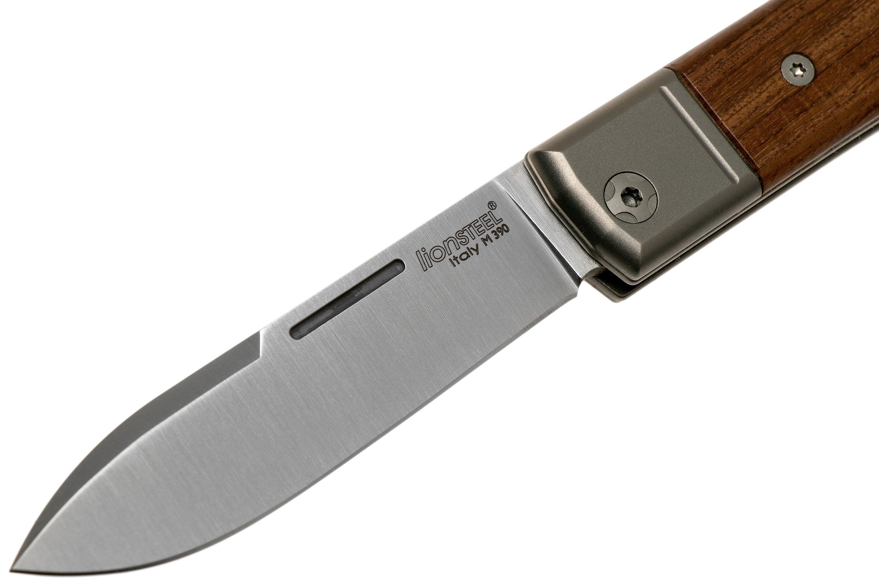 LionSteel BestMAN Taschenmesser BM2 EB - Ebenholz-Griffe, Faltbar, Robustes Alltagswerkzeug
