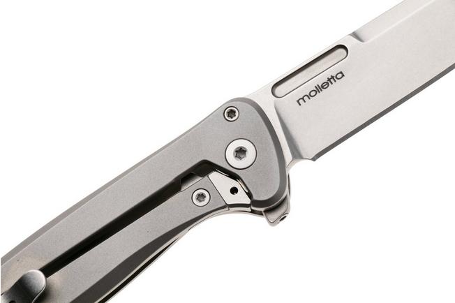 Bild für LionSteel Emmet EM01 FL Stonewashed MagnaCut, Grey Titanium, Taschenmesser, Molletta Design