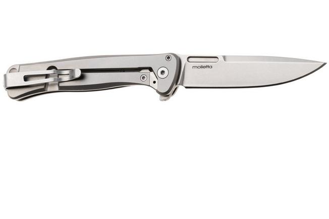 Bild für LionSteel Emmet EM01 GY Stonewashed MagnaCut, Grey Titanium Carbon Fibre Inlay, Taschenmesser, Molletta Design