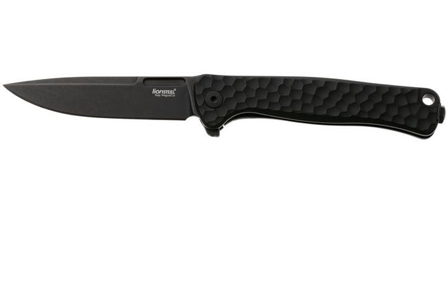 Bild für LionSteel Emmet EM01A BB Old Black MagnaCut, Black Aluminium Hammertone, Taschenmesser, Molletta Design
