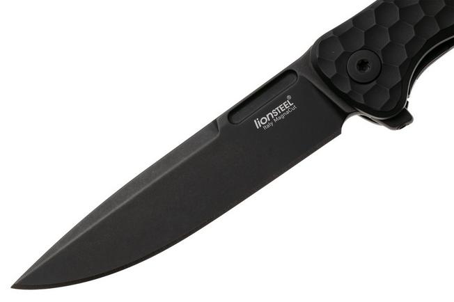 Bild für LionSteel Emmet EM01A BB Old Black MagnaCut, Black Aluminium Hammertone, Taschenmesser, Molletta Design