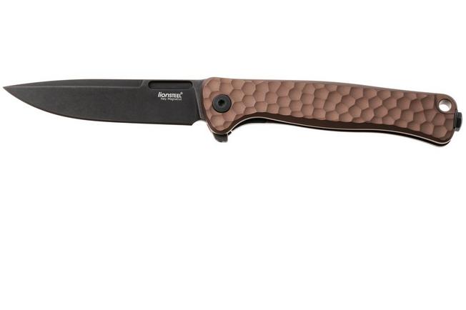 Bild für LionSteel Emmet EM01A EB Old Black MagnaCut, Earth Aluminium Hammertone, Taschenmesser, Molletta Design