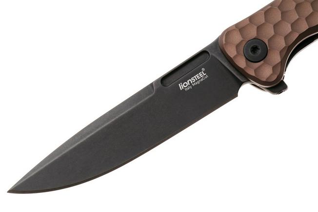 Bild für LionSteel Emmet EM01A EB Old Black MagnaCut, Earth Aluminium Hammertone, Taschenmesser, Molletta Design