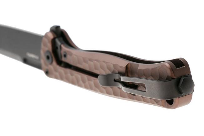 Bild für LionSteel Emmet EM01A EB Old Black MagnaCut, Earth Aluminium Hammertone, Taschenmesser, Molletta Design