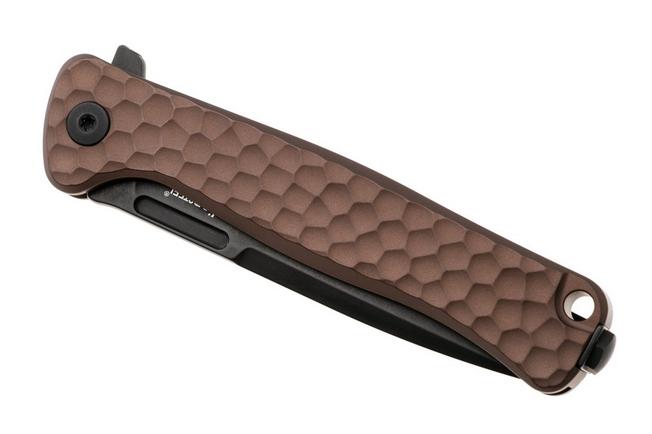 Bild für LionSteel Emmet EM01A EB Old Black MagnaCut, Earth Aluminium Hammertone, Taschenmesser, Molletta Design