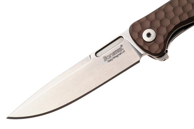 Bild für LionSteel Emmet EM01A ES Stonewashed MagnaCut, Earth Aluminium Hammertone, Taschenmesser, Molletta Design