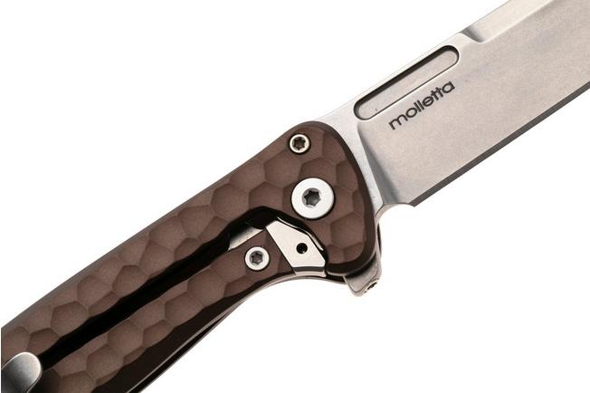 Bild für LionSteel Emmet EM01A ES Stonewashed MagnaCut, Earth Aluminium Hammertone, Taschenmesser, Molletta Design