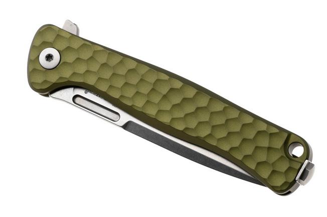 Bild für LionSteel Emmet EM01A GS Stonewashed MagnaCut, Green Aluminium Hammertone, Taschenmesser, Molletta Design