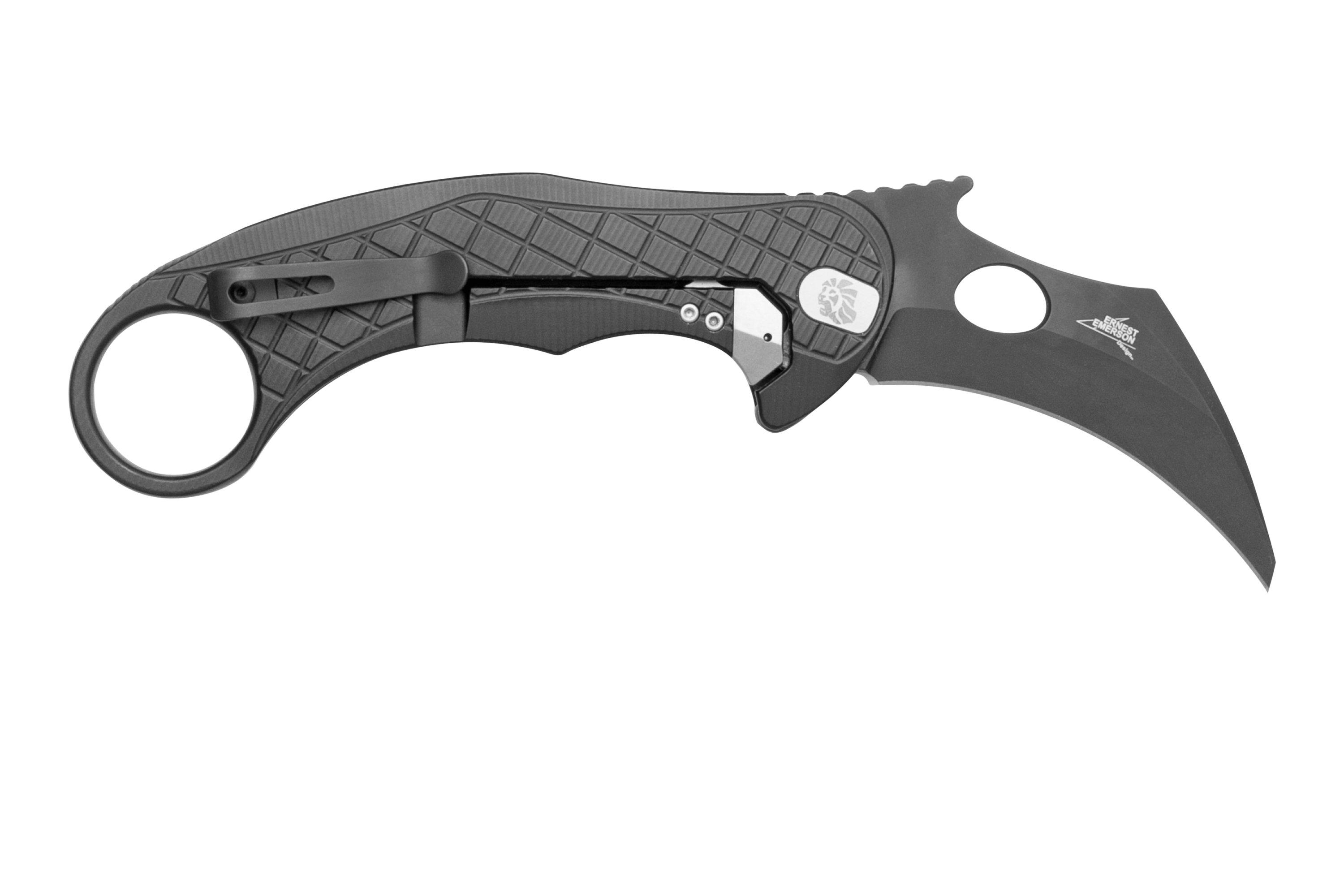 LionSteel L.E.One LE1-A-BB MagnaCut, Black, Black Aluminium, Karambit ...