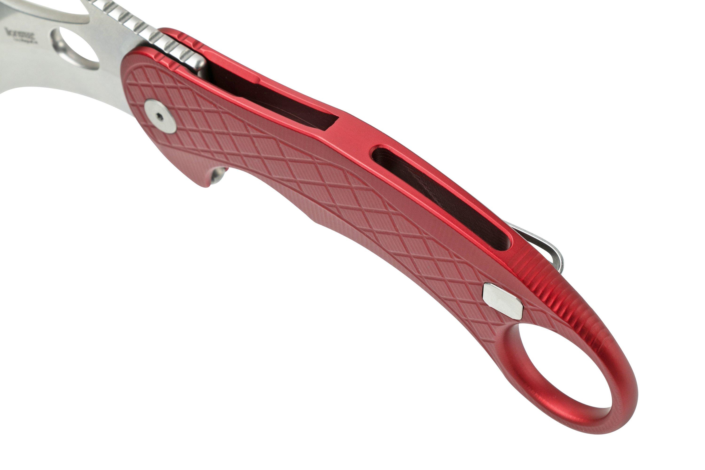 LionSteel L.E.One LE1-A-RS MagnaCut, Satin, Red Aluminium, Karambit ...