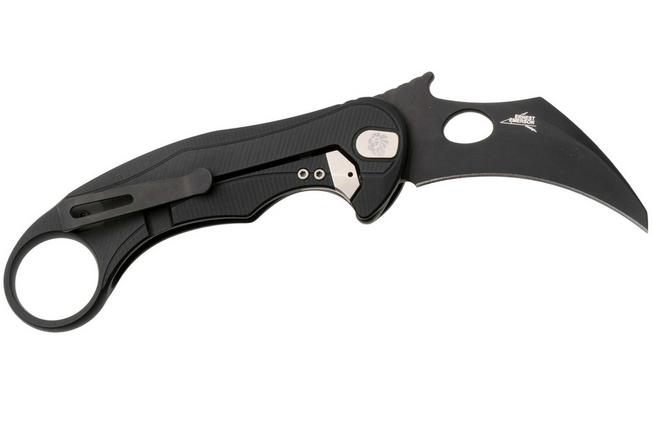 Bild für LionSteel L.E.One Mid LE2-BB, Old Black M390, Black Aluminum, Karambit Taschenmesser