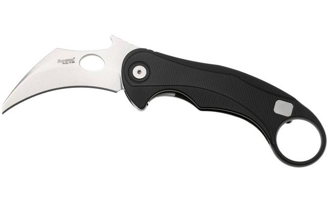 Bild für LionSteel L.E.One Mid LE2-BS, Stonewashed M390, Black Aluminum, Karambit Taschenmesser