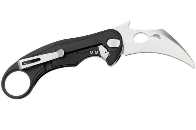 Bild für LionSteel L.E.One Mid LE2-BS, Stonewashed M390, Black Aluminum, Karambit Taschenmesser